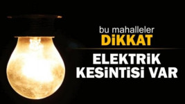 DİKKAT 11.11.2018 Elektrik Kesintisi