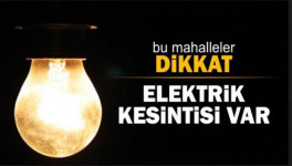 DİKKAT 19.09.2019 Elektrik Kesintisi