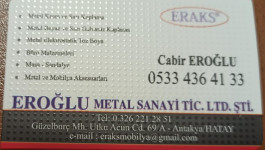 Eraks Eroğlu Metal Aksesuar Antakya HİZMETE DEVAM EDİYOR!
